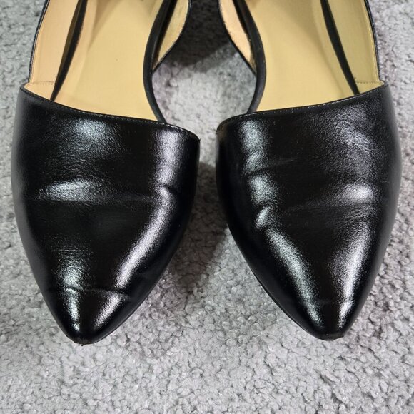 Naturalizer Tennessee Black Half D'Orsay Faux Leather Pointed Toe Flats Capsule - Picture 4 of 11